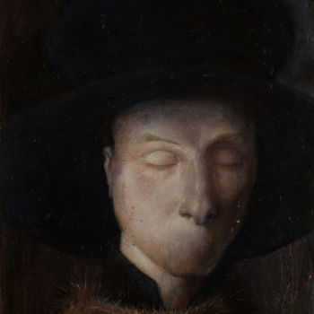 Pittura intitolato "Arnolfini, sommeil-…" da Nele Boudry, Opera d'arte originale, Olio