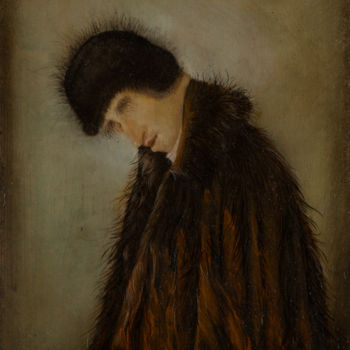 Malarstwo zatytułowany „Portrait de la Rena…” autorstwa Nele Boudry, Oryginalna praca, Olej