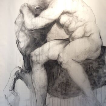 Drawing titled "The last Centaurus" by Nele Boudry, Original Artwork, Charcoal
