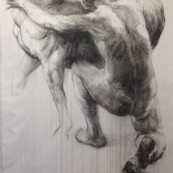 Drawing titled "The last Centaurus 2" by Nele Boudry, Original Artwork, Charcoal