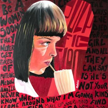 Peinture intitulée "Pulp Fiction" par Nèleh, Œuvre d'art originale, Huile