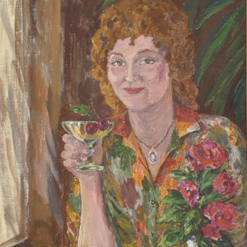 Pintura intitulada "Svetlana" por Neli Salkova, Obras de arte originais, Têmpera