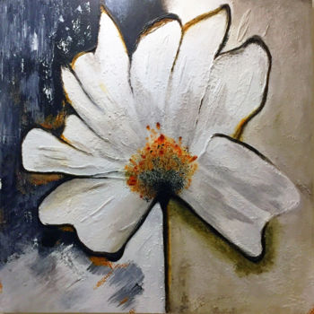 Painting titled "Edelweiss" by Nelia Aryana, Original Artwork, Acrylic
