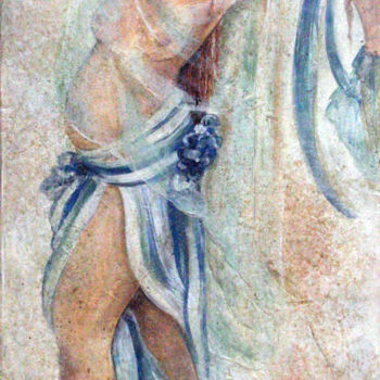 Ζωγραφική με τίτλο "Oriëntaalse dansere…" από Nelie Meininger, Αυθεντικά έργα τέχνης, Χρωστικές ουσίες