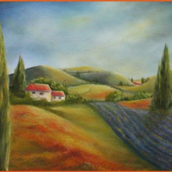 Painting titled "tuscanie dream" by Nelie Meininger, Original Artwork, Oil