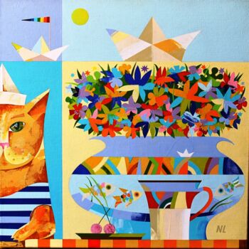 Schilderij getiteld "Sailor's dream" door Neli Lukashyk, Origineel Kunstwerk, Acryl
