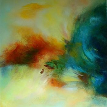 Картина под названием "Pégasi 52" - Nelly Kieffer, Подлинное произведение искусства, Масло Установлен на Деревянная рама для…