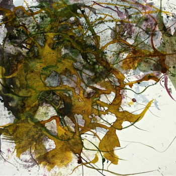 Malerei mit dem Titel "Musique" von Nelly Kieffer, Original-Kunstwerk, Tinte Auf Karton montiert