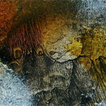Painting titled "chut" by Nelly Kieffer, Original Artwork, Ink Mounted on Cardboard