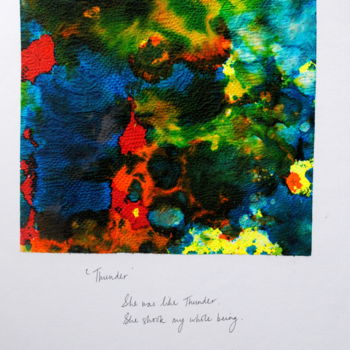 Painting titled "THUNDER" by Nell-Lynn Perera, Original Artwork, Acrylic