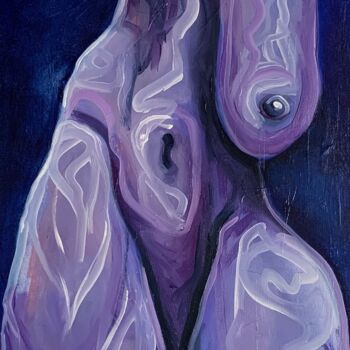 Pittura intitolato "Purple Venus" da Nella Fauve, Opera d'arte originale, Olio