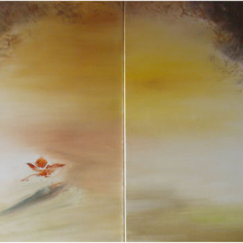 Peinture intitulée "L'âme volant dans l…" par Nelly Carnet, Œuvre d'art originale, Acrylique Monté sur Châssis en bois