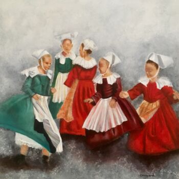 Pintura intitulada "Danseuses des filet…" por Nelly Quéré Cougard, Obras de arte originais
