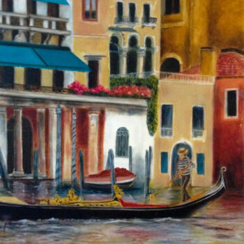 Pintura intitulada "venise.jpg" por Nelly Quéré Cougard, Obras de arte originais