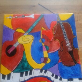 「Musique Picasso」というタイトルの絵画 Nelly Rouffetによって, オリジナルのアートワーク, アクリル