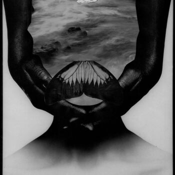 Collagen mit dem Titel "A. Artaud NB 1" von Nelly Sanchez, Original-Kunstwerk