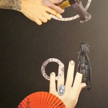 Collagen mit dem Titel "Trophées" von Nelly Sanchez, Original-Kunstwerk, Collagen