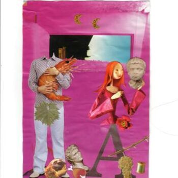 Collages titled "A la recherche de l…" by Nelly Sanchez, Original Artwork