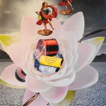 Collagen mit dem Titel "Un autre battement" von Nelly Sanchez, Original-Kunstwerk