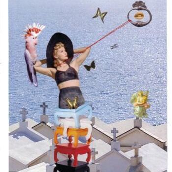 Collages titled "Sweet suicide" by Nelly Sanchez, Original Artwork