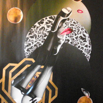 Collagen mit dem Titel "Plaisir" von Nelly Sanchez, Original-Kunstwerk