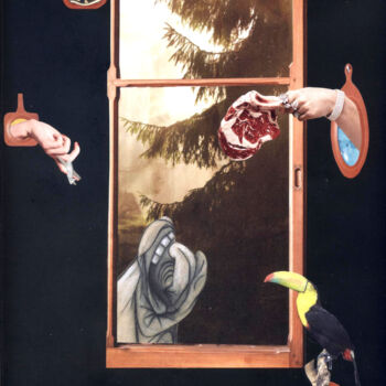 Collages intitolato "Sans titre" da Nelly Sanchez, Opera d'arte originale