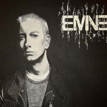 Painting titled "Eminem" by Seigneur, Original Artwork, Acrylic