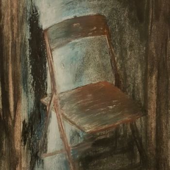 Malerei mit dem Titel "chaise 1" von Nelly Coudoux, Original-Kunstwerk, Pastell