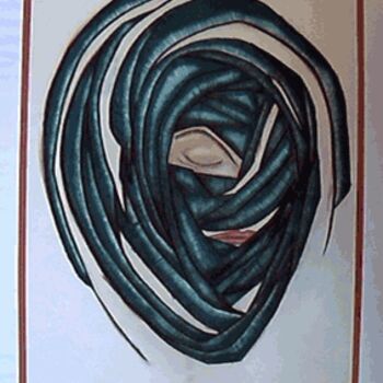 Disegno intitolato "le secret" da Nelly Coudoux, Opera d'arte originale, Pastello