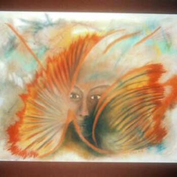 Painting titled "l'indien" by Nelly Coudoux, Original Artwork, Oil