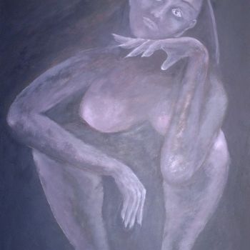 Malerei mit dem Titel "juste la" von Nelly Coudoux, Original-Kunstwerk