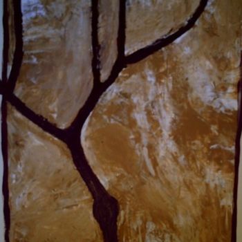 Painting titled "l 'arbre" by Nelly Coudoux, Original Artwork, Acrylic