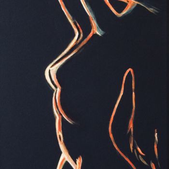 Peinture intitulée "Elle" par Nelly Sandrin, Œuvre d'art originale, Acrylique