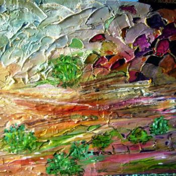 Painting titled "paysage" by Nelly Sandrin, Original Artwork