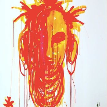 Painting titled "Cara sol" by Nelson Gomes Teixeira, Original Artwork, Acrylic