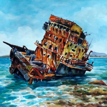 Pintura titulada "Descanso" por Nelson Labrada, Obra de arte original, Acuarela