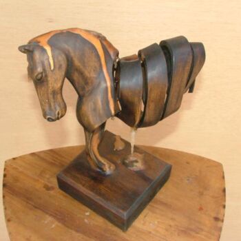 Escultura intitulada "Cavalo de tróia" por Nelson Moratto, Obras de arte originais