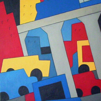 Pintura titulada "Paisaje urbanoII.jpg" por Nelson San Julián, Obra de arte original, Oleo