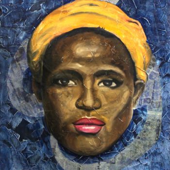 Картина под названием "Le Somalie" - Nelsón Cabán, Подлинное произведение искусства, Масло