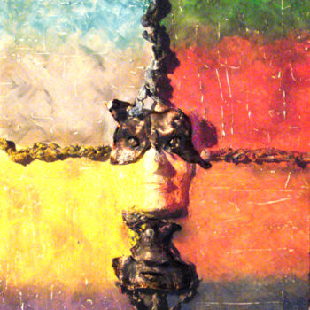 Painting titled "mascaras-del-destin…" by Nelson Laganá, Original Artwork