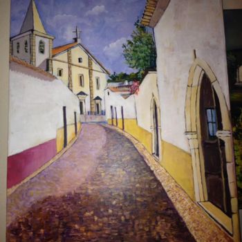 Painting titled "Vila viçosa" by Nelson Santos, Original Artwork, Acrylic