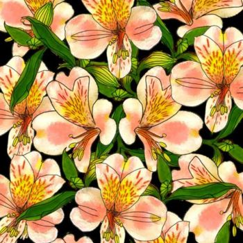 Arte digital titulada "Flores" por Nelson Souto, Obra de arte original, Pintura Digital