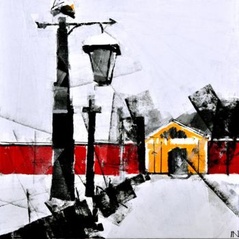 Peinture intitulée "Fortress" par Igor Nelubovich, Œuvre d'art originale, Acrylique