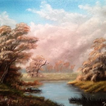 Painting titled "Peace in grove" by I. Boar_art, Original Artwork, Oil