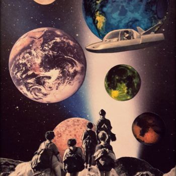 Collages getiteld "Beyond" door Dysfunctional Brain Works, Origineel Kunstwerk, Papier