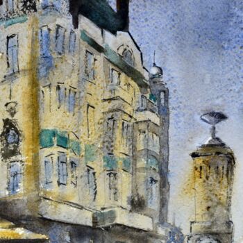 Painting titled "Another day before…" by Nenad Kojić, Original Artwork, Watercolor