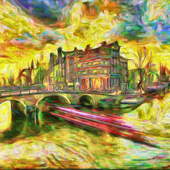 Digitale Kunst mit dem Titel "Amsterdam impressum" von Nenad Vasic Kiklop99, Original-Kunstwerk, Digitale Malerei