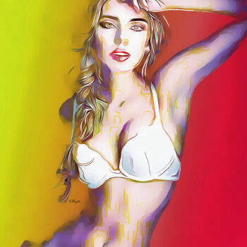 Digital Arts titled "Sexy girl" by Nenad Vasic Kiklop99, Original Artwork, Digital Painting