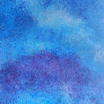 Ζωγραφική με τίτλο "Brumes bleues" από Nenuphar Plastic, Αυθεντικά έργα τέχνης, Ακρυλικό