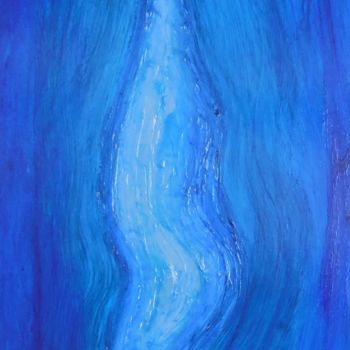 Painting titled "Flamme bleue, acryl…" by Nenuphar Plastic, Original Artwork, Acrylic